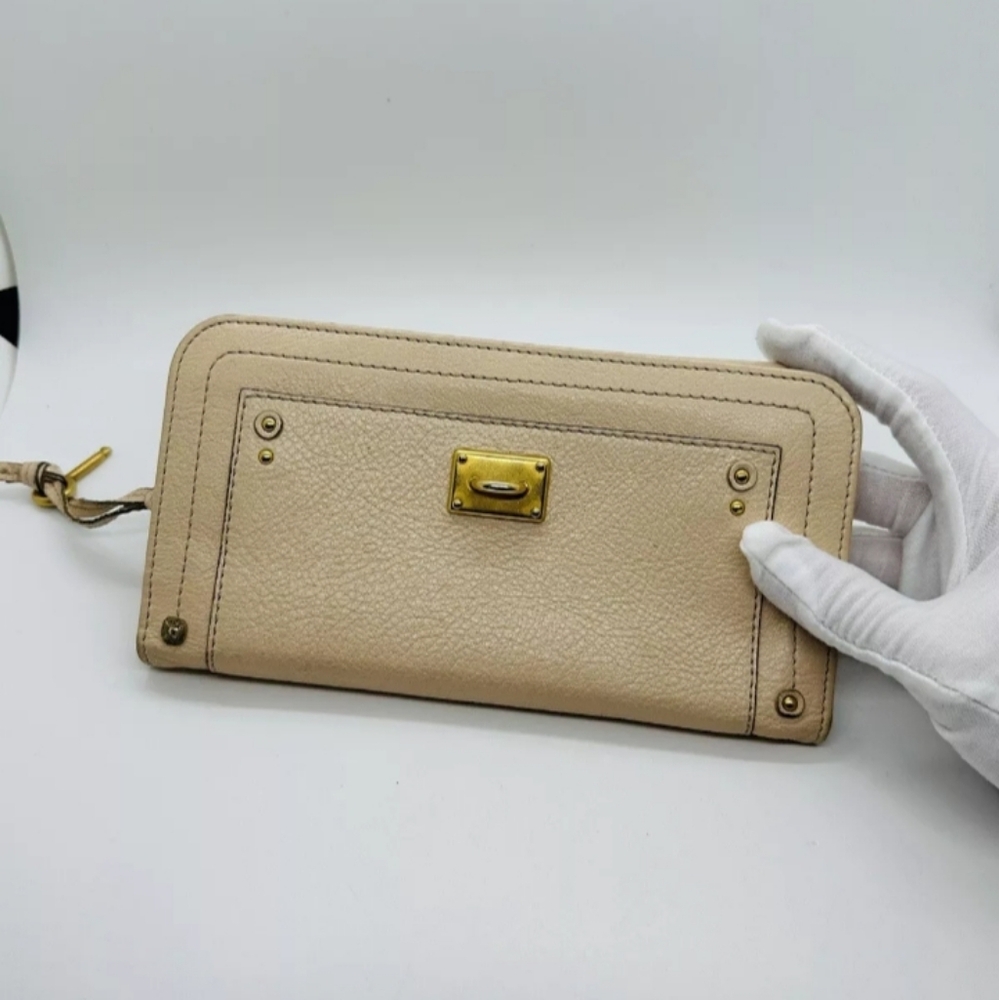 Chloé- Leather Zip/Snap Long Wallet (Key)